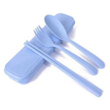 Wheat Straw Fork Chopsticks Spoon Tableware For Child